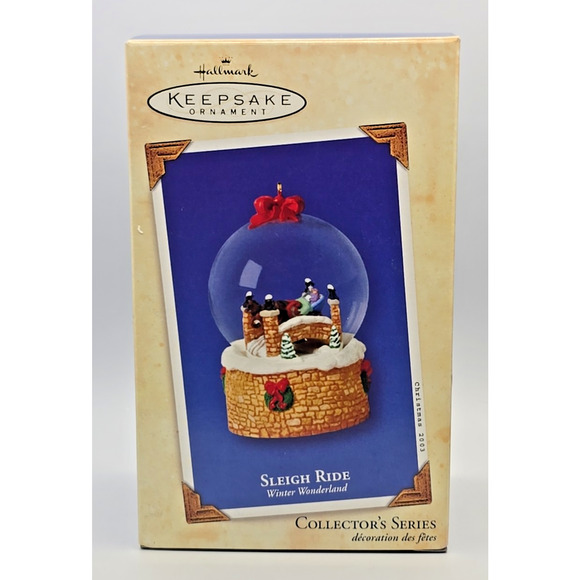 hallmark Keepsake Ornament "Sleigh Ride" Snow Globe 2003 NIB U328 - Picture 4 of 5